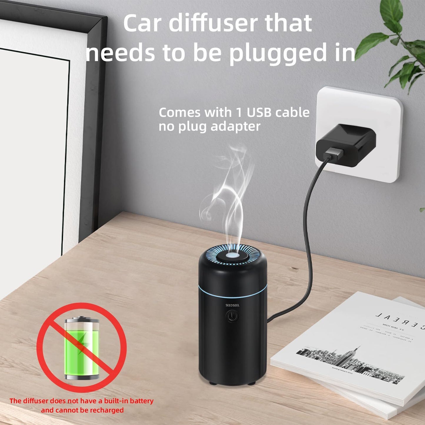Humidificador De Aceites Esenciales Para Difusores De Aromaterapia Para Coche
