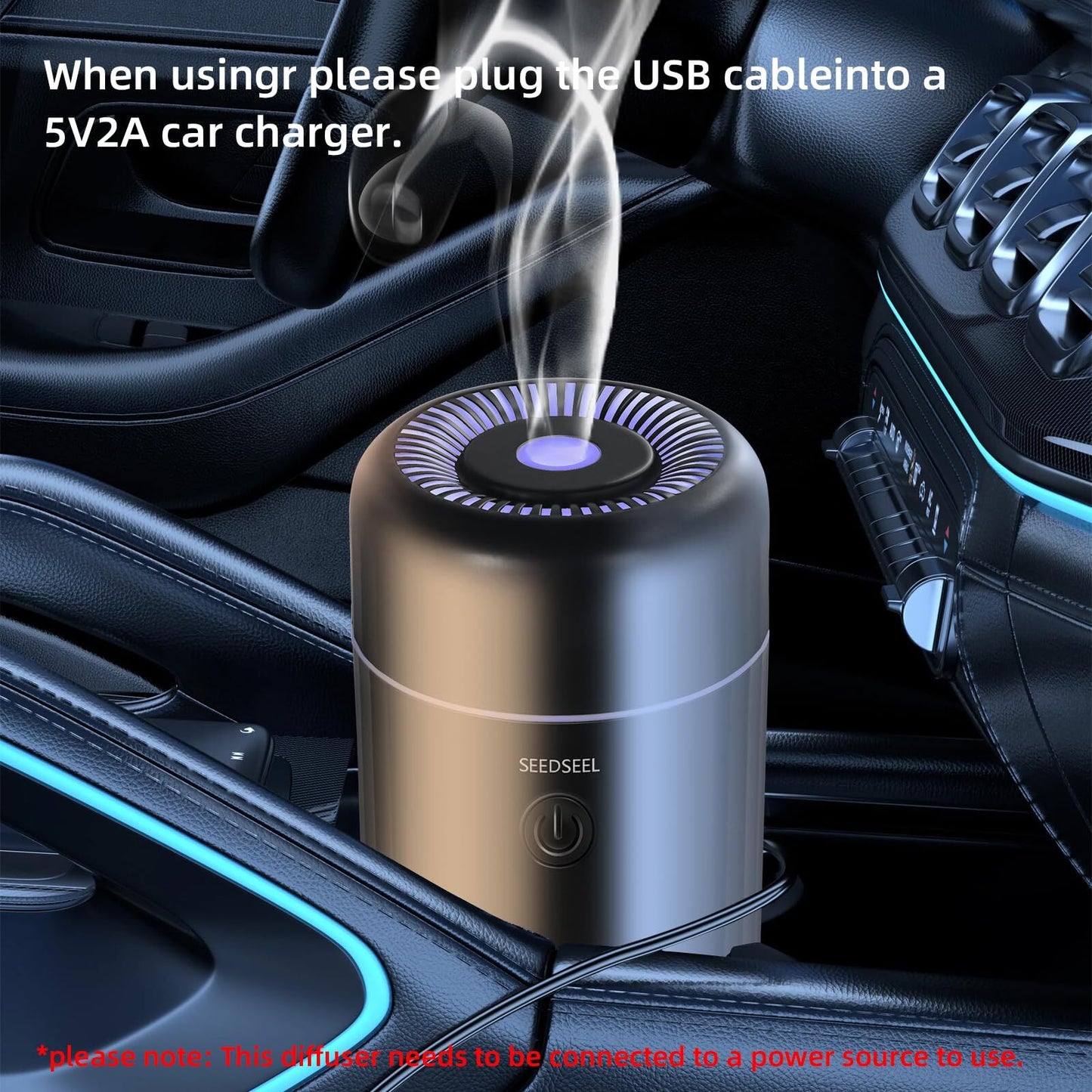 Humidificador De Aceites Esenciales Para Difusores De Aromaterapia Para Coche