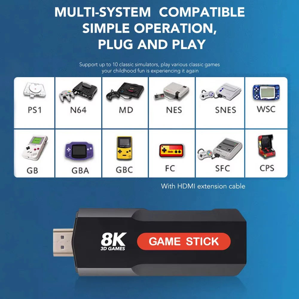 Consola de videojuegos retro Q9 con control inalámbrico